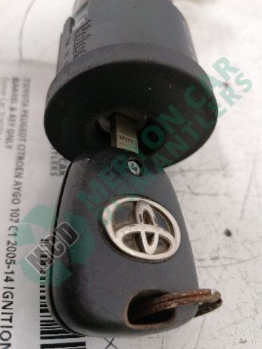 TOYOTA PEUGEOT CITROEN AYGO 107 C1 2005-14 IGNITION BARREL & KEY ONLY