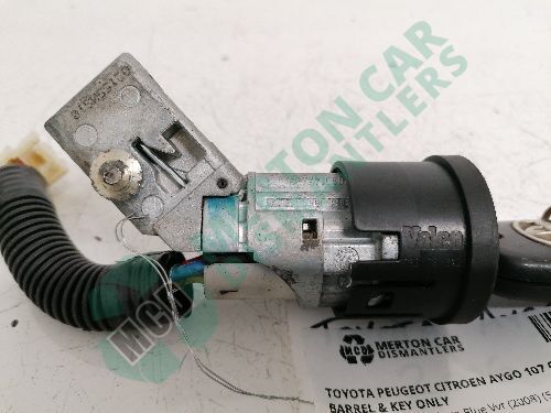 TOYOTA PEUGEOT CITROEN AYGO 107 C1 2005-14 IGNITION BARREL & KEY ONLY