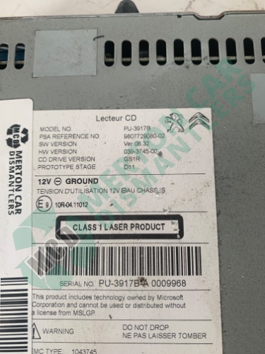 PEUGEOT 508 Sr Hdi Sat Nav Kit